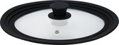 alpina Universeel Glazen Deksel - Pannendeksel met Siliconen Rand - Anti Spatdeksel voor Pannen - Glazen Deksel 24cm/26cm/28cm