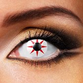 Partylenzen - Star Red - jaarlenzen met lenshouder - kleurlenzen Partylens®