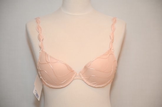 Selmark Lingerie Amanay BH - push up - A-E cup - zalm roze - maat B 75