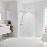 Schulte badkamer achterwand - steenmarmer helder - 100x210 - zelf inkortbaar - wanddecoratie - muurdecoratie - badkamer wandpanelen - muurbekleding