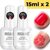 Rosalind Magic Gellak Remover - Twee x 15ml - Rubberbase Nagellak remover - Gellak remover - Pedicure en Manicure - Gellak verwijderen