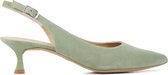 Unisa  Dames Pumps / Damesschoenen - Suède   - Kitten heel  hoogte 2 cm cm - Jamal sue - Groen - Maat 37