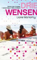 Boekomslag 'Drie wensen' met drie vrouwen op het strand, geschreven door Liane Moriarty.