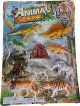 Speelgoed dieren - op kaart - animal kingdom - 10 delig - Nicky Toy