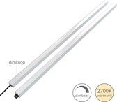 LETT® Koppelbare Keukenverlichting - Dimbaar - 2x60cm - Warm Wit