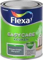 Flexa Easycare Muurverf - Keuken - Mat - Mengkleur - Greyed Green - 1 liter