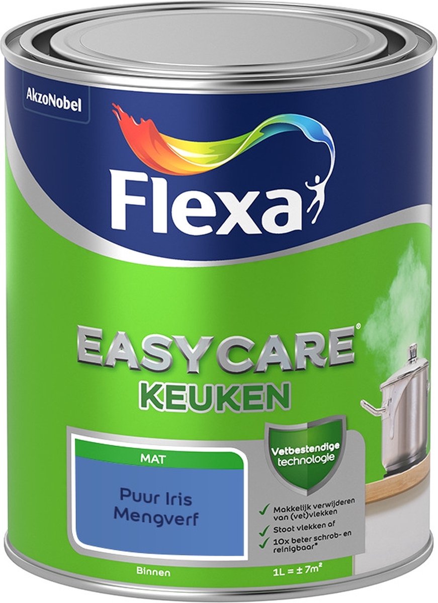 Flexa Easycare Muurverf - Keuken - Mat - Mengkleur - Puur Iris - 1 liter