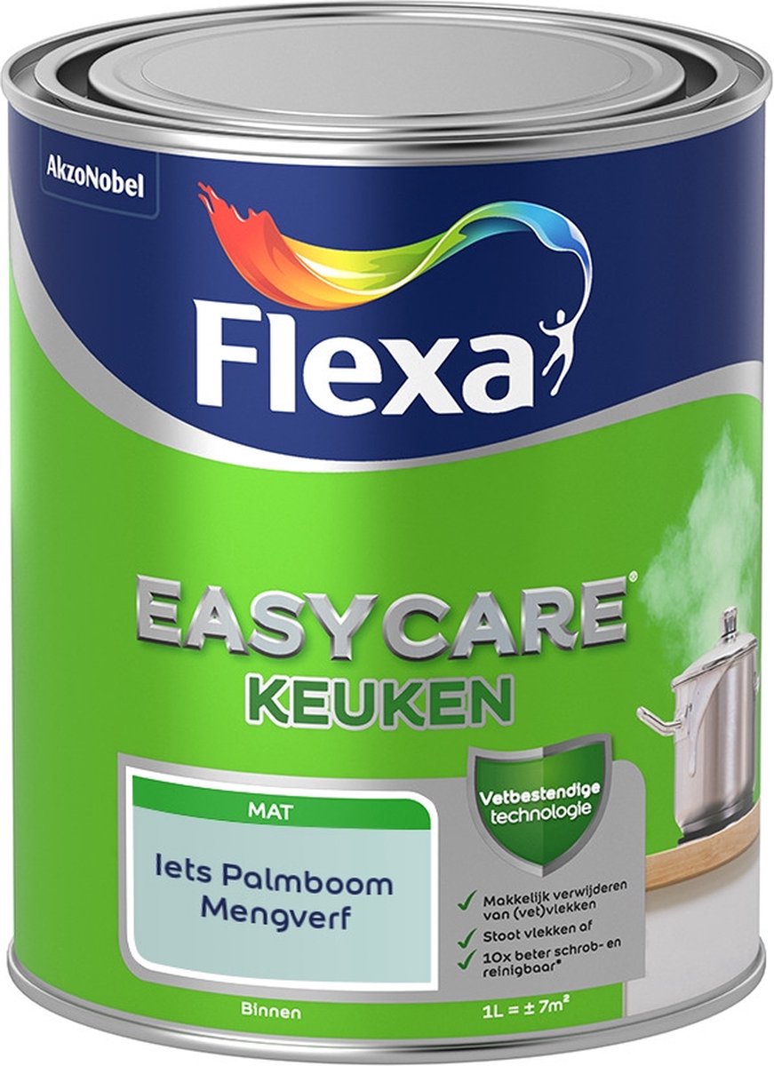 Flexa Easycare Muurverf - Keuken - Mat - Mengkleur - Iets Palmboom - 1 liter