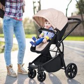 meubelexpert - 2 in 1 Combo kinderwagen Cane opvouwbare kinderwagen voor 0 - 36 maanden beige