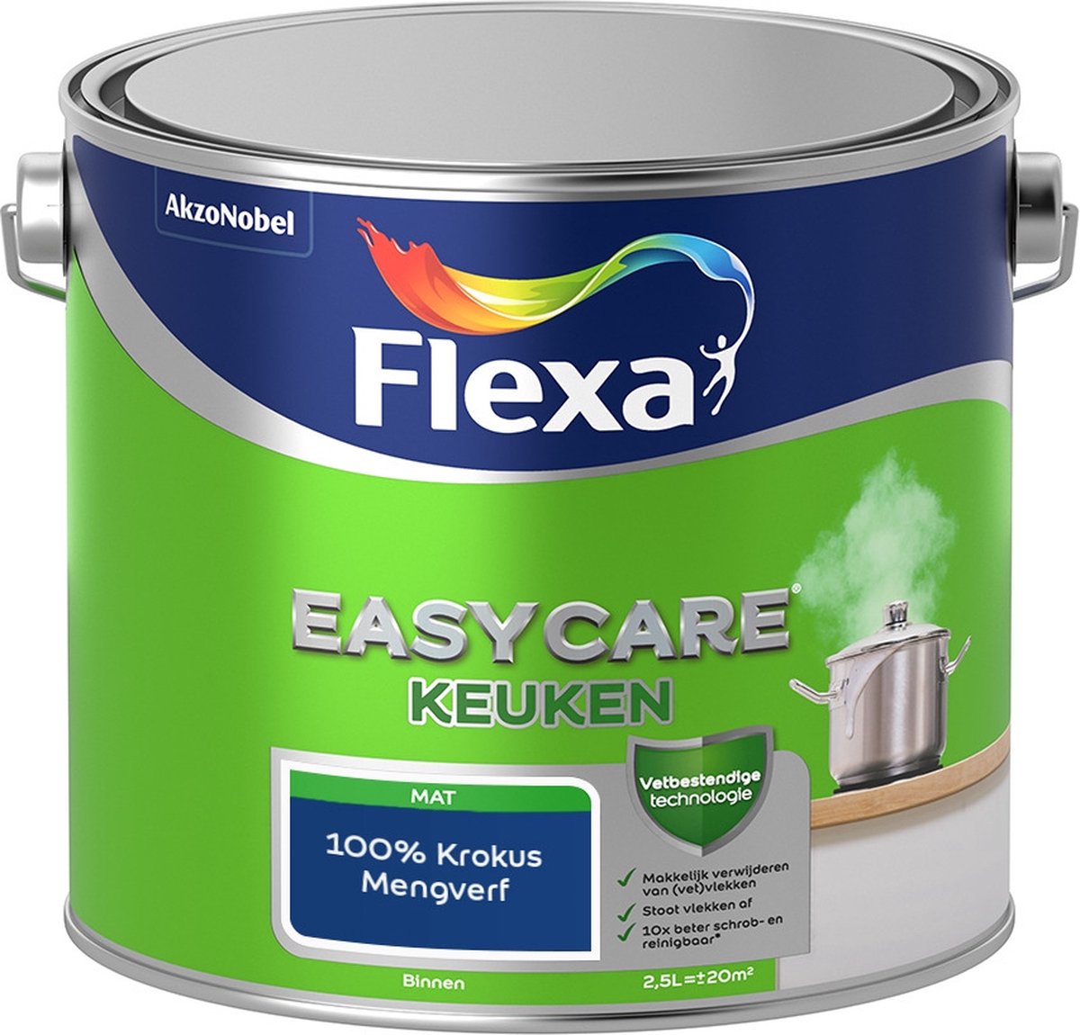 Flexa Easycare Muurverf - Keuken - Mat - Mengkleur - 100% Krokus - 2,5 liter