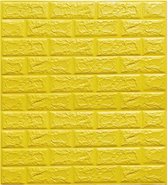 3D Waterdicht Behangpapier Behang -10 Stuks-70*77cm-voor Woonkamer, TV-Achterwand, Balkon, Toilet, Kinderkamer, Eetkamer-Geel