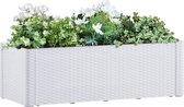vidaXL Plantenbak hoog met zelfbewateringssysteem 100x43x33 cm wit
