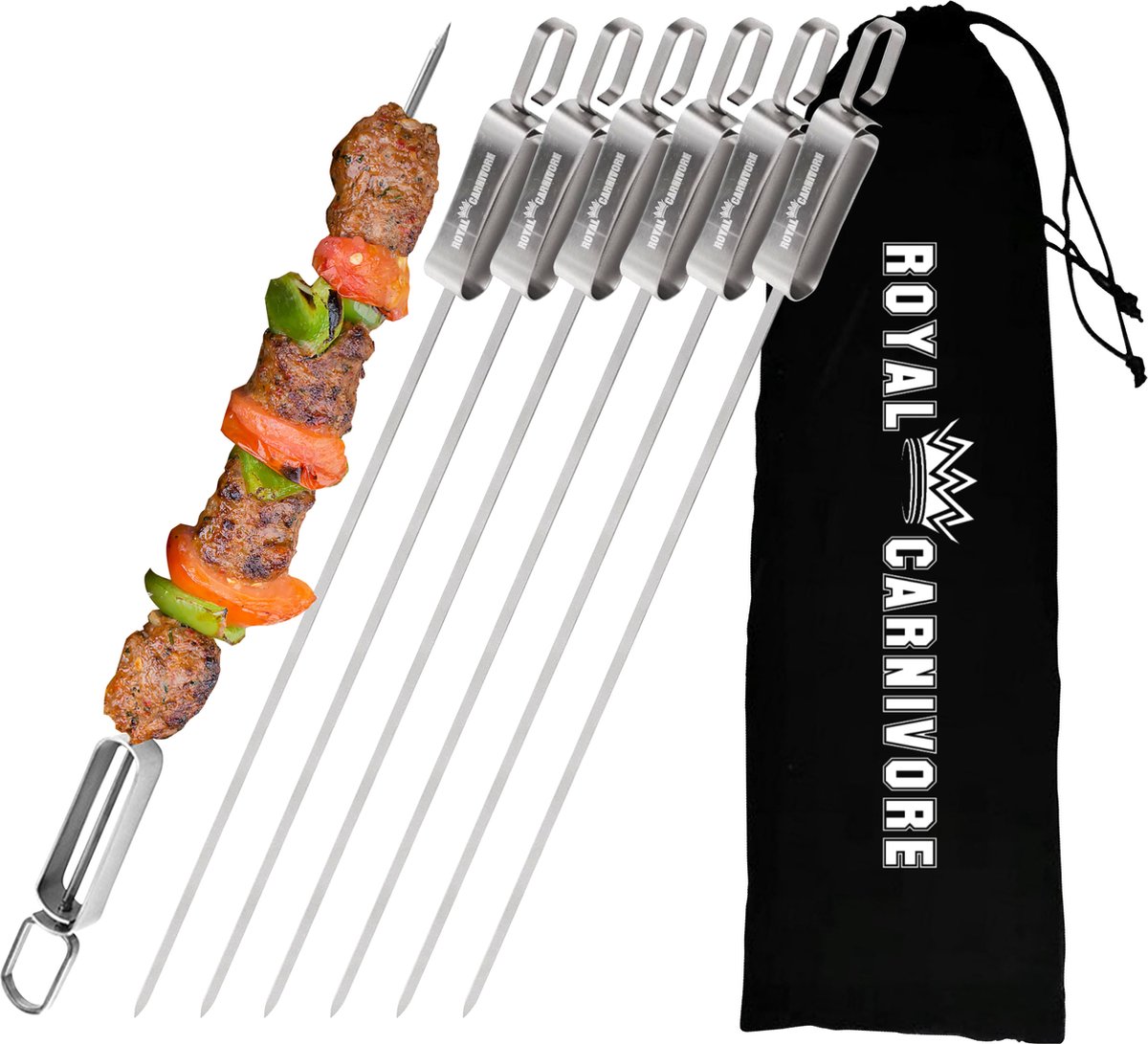 ROYAL CARNIVORE 6 Stuks 35cm BBQ spiezen Sate prikkers Kebab