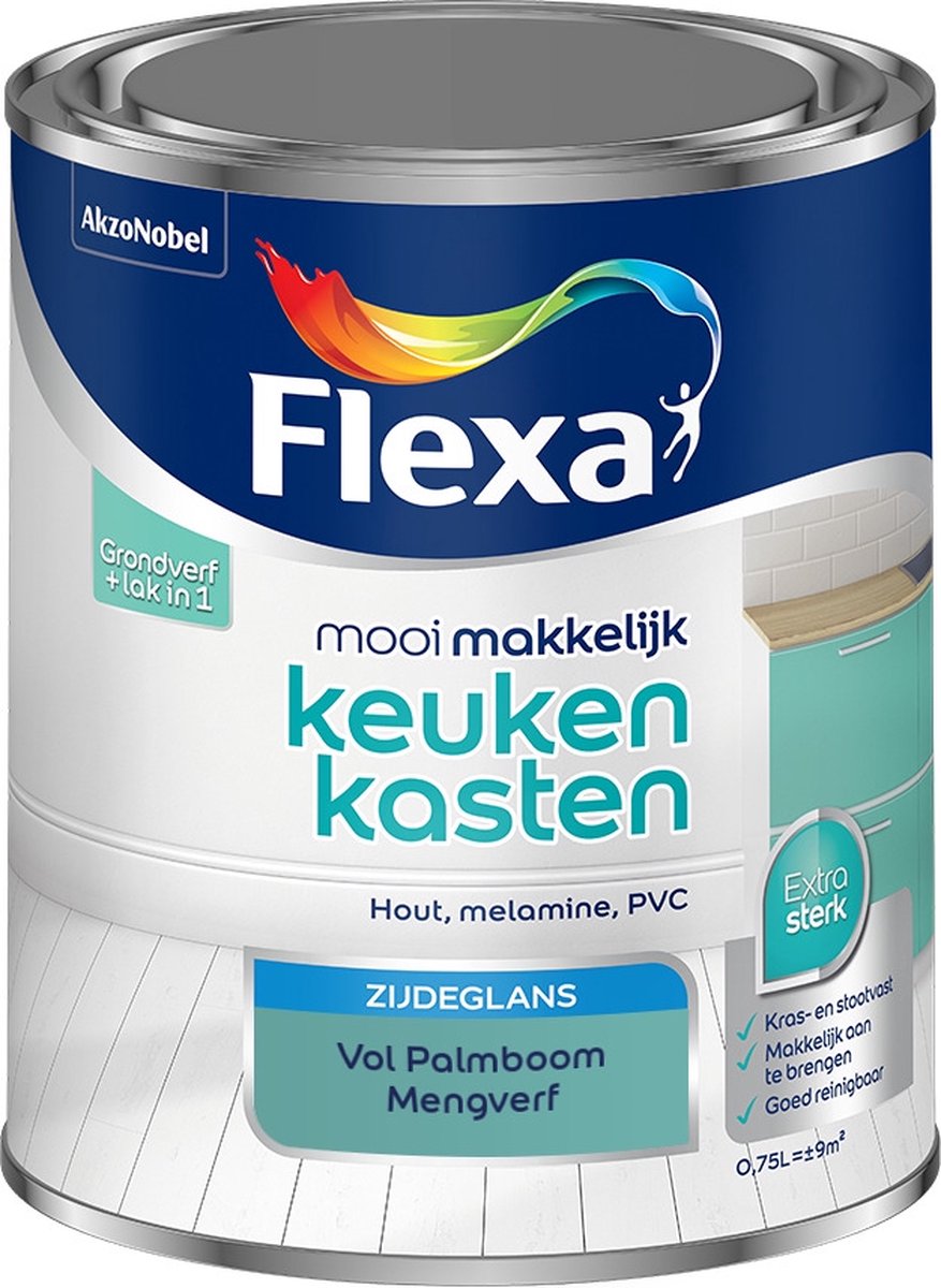 Flexa Mooi Makkelijk Verf - Keukenkasten - Mengkleur - Vol Palmboom - 750 ml