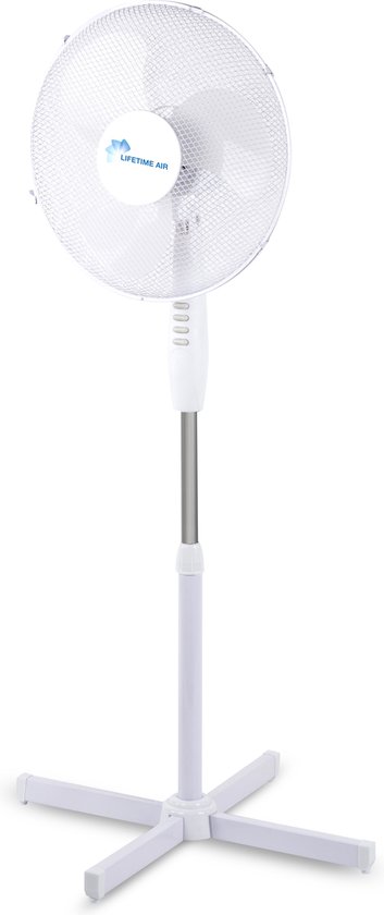 Lifetime Air Statiefventilator FS40 - 42 W - Zwenkfunctie - Ø 40 cm - Wit