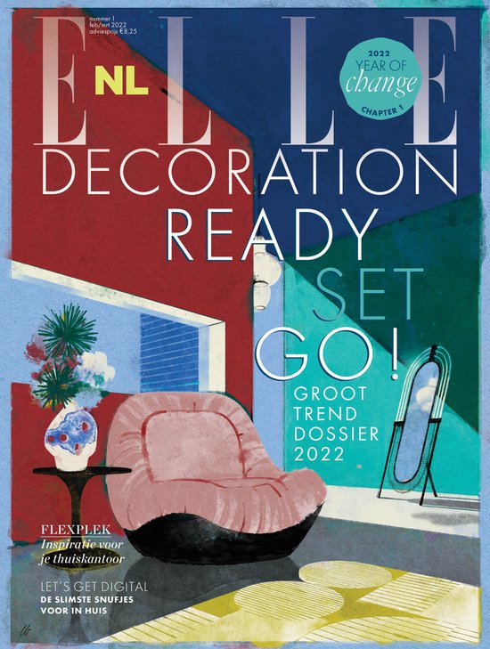 wiel Baan Pas op ELLE Decoration editie 1 2022 - tijdschrift - interieur, trends en design |  bol.com