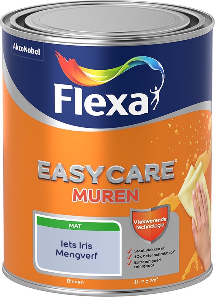 Flexa Easycare Muurverf - Mat - Mengkleur - Iets Iris - 1 liter