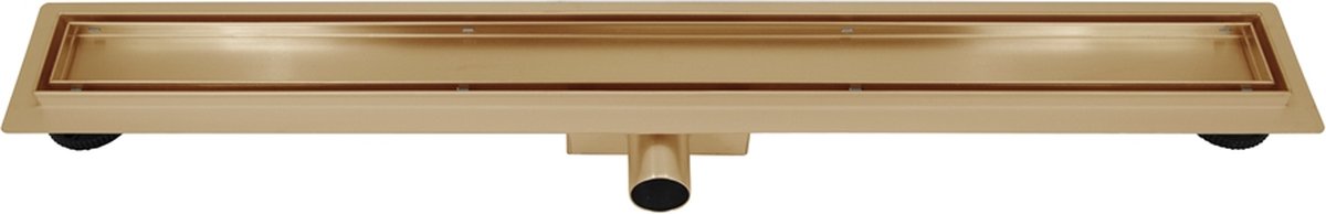 Copper RVS Douchegoot compleet met flens 80x7x6,7cm tegelrooster