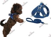 Hondenharnas | Puppy Tuigje | Geschikt voor teacup en toy breeds | Blauw | XXXS