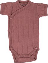 Lodger Baby Rompers Korte Mouw maat 74 - Romper - 100% Katoen - Perfecte Pasvorm - Hydrofiel - Luchtig - Handige Overslag - 6-8M - Roze