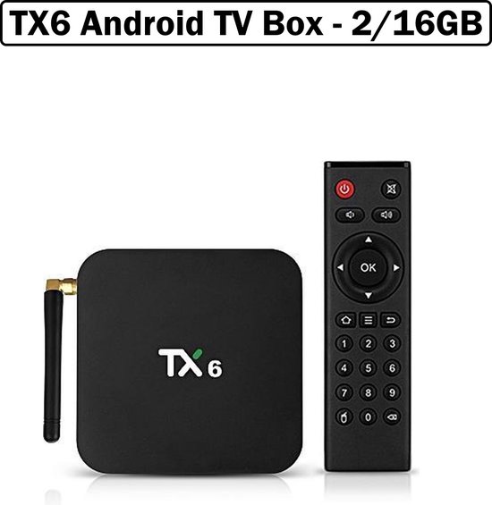 TX6 mediaspeler | 2/16 GB | Android 10 | Allwinner H6 | KODI 18.4 | Android tv box model 2022 - Tanix