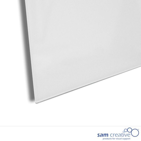 Whiteboard Glas Elegance Clear White 45x60 cm | sam creative whiteboard | Zwevend Glassboard | Magnetisch glazen whiteboard - Sam Creative
