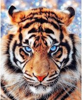 Diamond painting - The look of Tiger - 40x50 cm - full - rond - gespannen op canvas