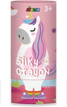 Avenir Silky Crayon: EENHOORN, 12 kleuren, in tube diam.7.5x16cm, 3+