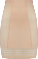 Bye Bra Powermesh Corrigerende Rok Met Hoge Taille, Sterke correctie, Shapewear onderrok Voor Dames, Powermesh rok Shapewear, Beige, L