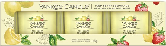 Yankee Candle Filled Votive 3-pack - Iced Berry Lemonade