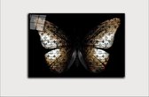 Golden butterfly lv 100x150 plexiglas met ophangsysteem top kwaliteit plexiglas, gouden vlinder