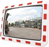 Verkeersspiegel Rechthoek | 40 x 60 cm - Rood / Wit | Spiegel - Buiten - Veiligheidsspiegel | Veiligheid - Verkeer - Zicht
