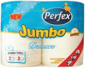 Perfex Keukenpapier Jumbo Deluxe groot 2 Rollen Sterk & Multifunctioneel