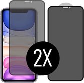 iPhone 13 Pro Max Privacy glass screenprotector - Screen protector glas voor iPhone 13 Pro Max - Privacy glasplaatje - Tempered glass - 2 PACK