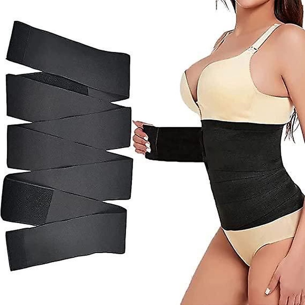 Goedkoopste Buikband- Waisttrainer- Corset- Buikband- Afslankband- Waistband- One Size- 4 meter- Wrap- Afslankband vrouw- Shapewear- Zweetband