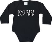 RompertjesBaby - I love papa - maat 92 - lange mouwen - baby - baby kleding jongens - baby kleding meisje - rompertjes baby - kraamcadeau meisje - kraamcadeau jongen - zwanger - st