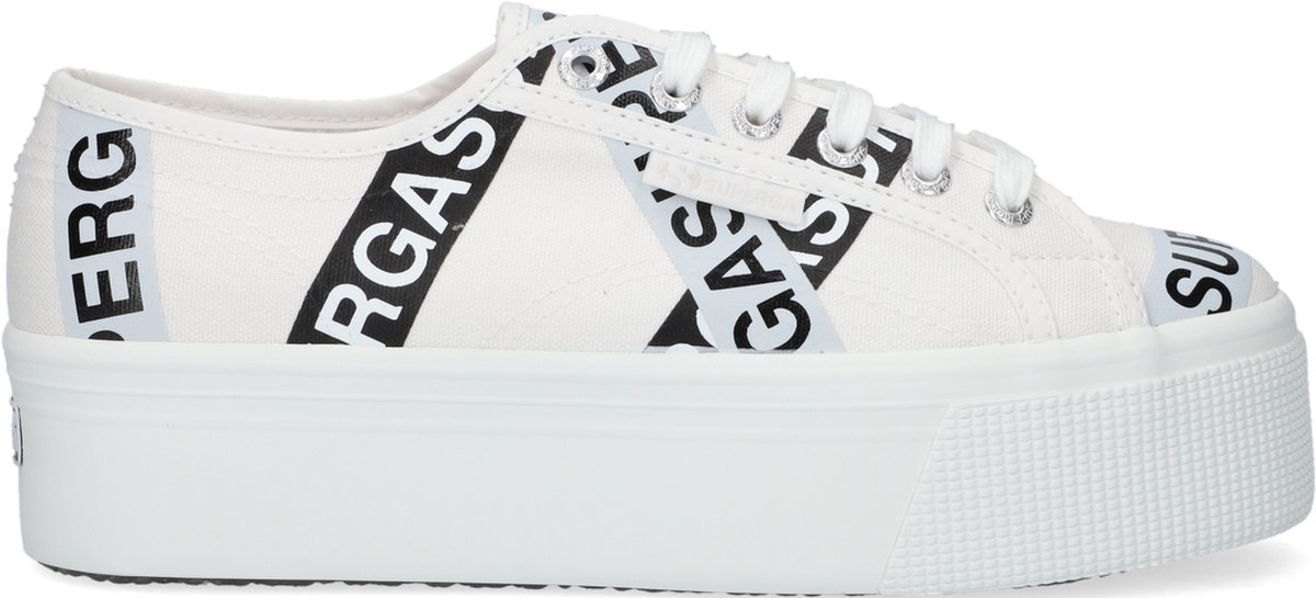 Superga 2790 Lettering Tape Lage sneakers - Dames - Wit - Maat 40
