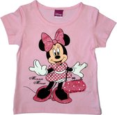 Disney Minnie Mouse Meisjes T-shirt - Roze - Maat 128