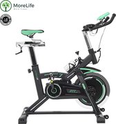 MoreLife Home Trainer Fiets - Spin Trainer - Hometrainer Fiets Extreme met Hartslagmeter - Stationaire fiets - Hometrainer Bike met LCD Scherm - Spinning BIKE - Hometrainer Fiets i