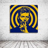 David Bowie Pop Art Poster in lijst - 90 x 90 cm en 2 cm dik - Fotopapier Mat 180 gr Framed - Popart Wanddecoratie inclusief lijst