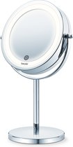 Beurer BS 55 Make up spiegel - Staand - LED verlichting rondom - Tweezijdig - 7x Vergroting - Touch sensor - Dimmer - Rond: doorsnede 13cm - 3 Jaar garantie