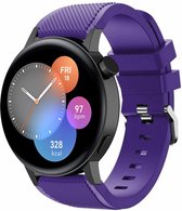 Siliconen Smartwatch bandje - Geschikt voor  Huawei Watch GT 3 42mm siliconen bandje - paars - 42mm - Strap-it Horlogeband / Polsband / Armband