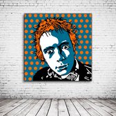 Pop Art Johnny Rotten Poster in lijst - 95 x 95 cm Fotopapier Mat 180 gr Framed - Popart Wanddecoratie