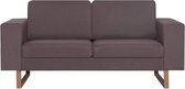 Furnibella – Tweezitsbank Stof Taupe Bank Zitbank Sofa Tweezitter Zitmeubel Banken