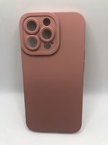 Hoogwaardige Siliconen hoesje met bescherming rondom Camera/Lens - Geschikt voor iPhone 13 Pro - Oudroze (Let OP: Past Alleen 13 Pro)