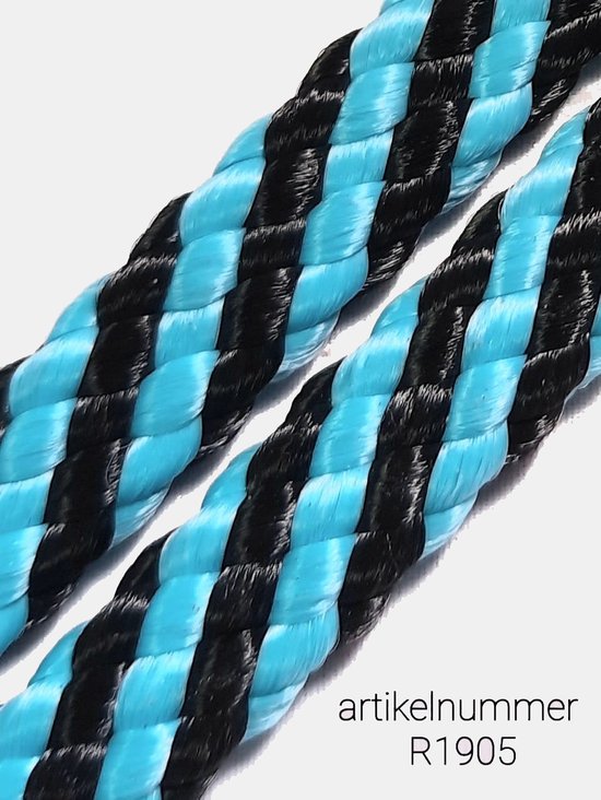 Conception de qualité Abany - laisse de luxe pour chien - matière souple - support court - courte - haute qualité - laisse pour chien - 40 centimètres avec mousqueton - 8r1905 - noir - bleu