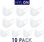 Neopreen Mondmasker - Wit - 10 PACK - Wasbaar - Herbruikbaar - By HYLON