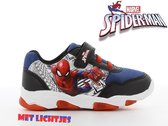 Marvel - "Spider-Man" zwarte kinderschoenen met lichtjes - maat 29 - sneakers voor jongens met velcro/klittenband sportschoenen - Spiderman lichtjesschoenen - Avengers.