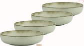 Kitchen Trend - Diep Bord - 20 CM - Zeegroen Ocean - Set van 4 borden - Bordenset