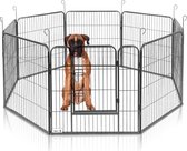 van Dam Exclusive® Universele honden kooi - Puppyren - Hondenren - Opvouwbaar - 80 x 60 cm - 6 stuks - Zwart